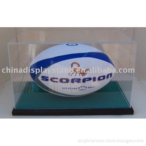 acrylic Rugby Ball Display Cases